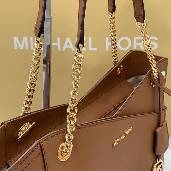 MICHAEL KORS LG XCHAIN SHOULDER TOTE & WALLET-WRISTLET-PHONE CASE SET - Picture 9 of 16